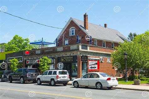 Historic Commercial Building Medfield Massachusetts Usa Editorial