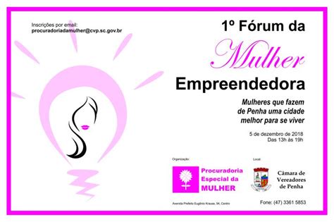 F Rum Da Mulher Empreendedora Contar Palestras E Rodada De Neg Cios