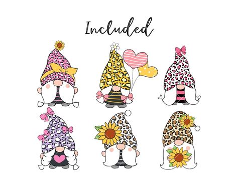 Leopard Print Gnomes Clipart Leopard Gnome Png Leopard Etsy