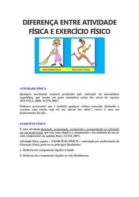 Qual é a Diferença Entre Atividade Física e Exercício Físico