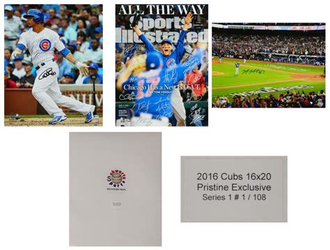 Chicago Cubs Signed Mystery Box 2016 World Series 16x20 Photos Grand Prize Team Signed 16x20