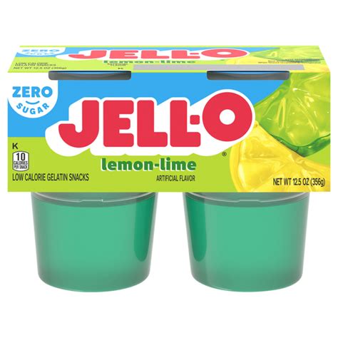 Save On Jell O Gelatin Snack Cups Lemon Lime Sugar Free 4 Ct Order