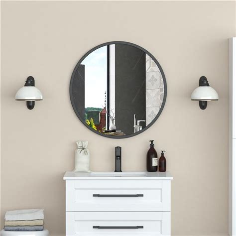 Miroir De Salle De Bain Par Aande Bath And Shower Rond Noir Et Moderne De