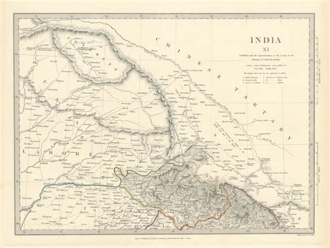 India Pakistan Punjab Garhwal Lahore Sirhind Kashmir China Sduk 1844