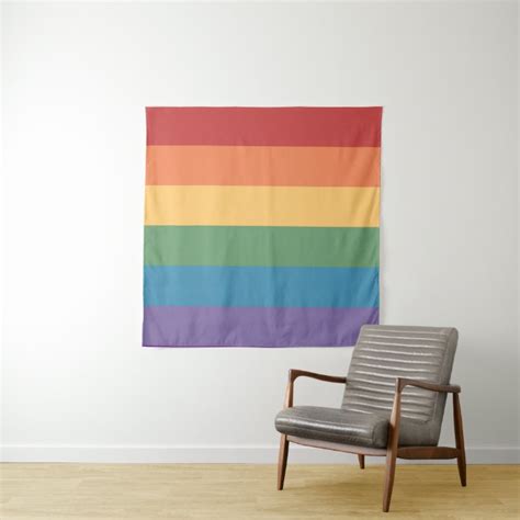 Gay Pride Flag Heathered 57 X 57 Tapestry