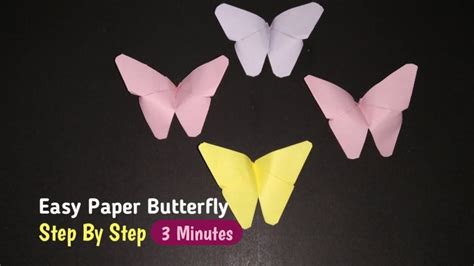 How To Make A Paper Butterfly Easy Step By Step Youtube Paper