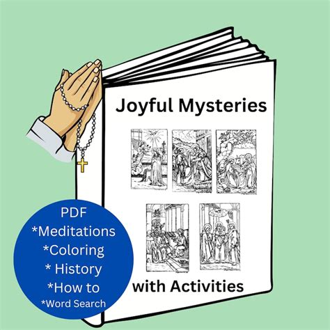 Joyful Mysteries Word Search Rosary Word Search Instant Etsy