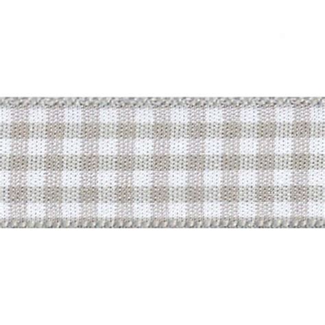 Berisfords Steel Grey Gingham Check Cake Ribbon Mm X M Ribbons