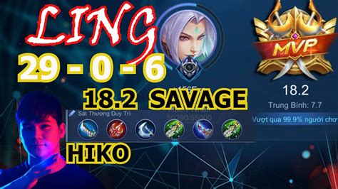 Mobile Legends Ling Dka Savage By Hiko Mlbb Youtube