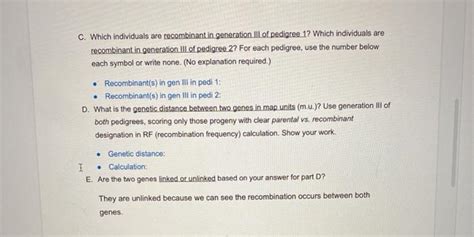 Solved Q Consider The Following Pedigrees That Track Two Chegg