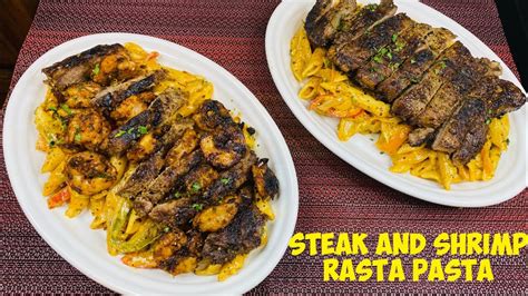 How To Make Steak And Shrimp Rasta Pasta Jerk Shrimp Rasta Pasta Jazzie S Birthday Dinner