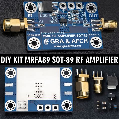 DIY KIT for RF Amplifier 8-2000 MHz, GAIN = 20 dB, P = +20 dBm MMIC ...