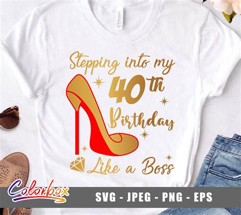 Stepping Into My 40th Birthday Like A Queen Svg 40th Etsy Canada