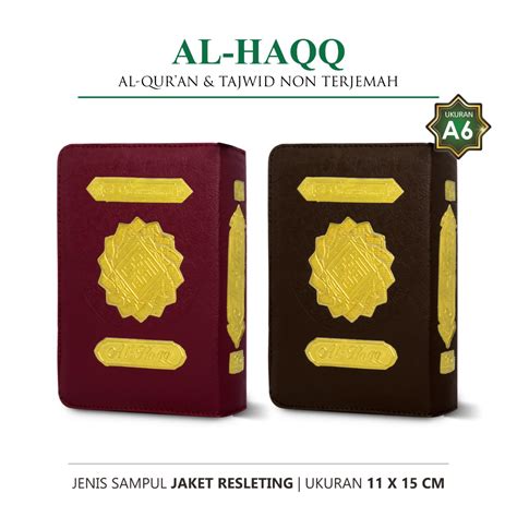 Jual Alquran Kecil Al Haqq Al Quran Dan Tajwid Jaket Resleting Ukuran