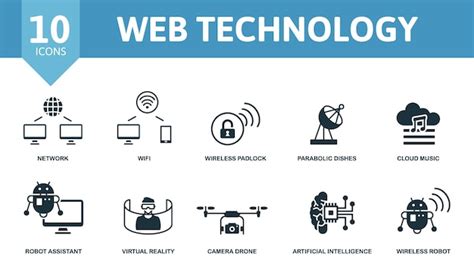 Premium Vector Web Technology Icon Set Contains Editable Icons Internet