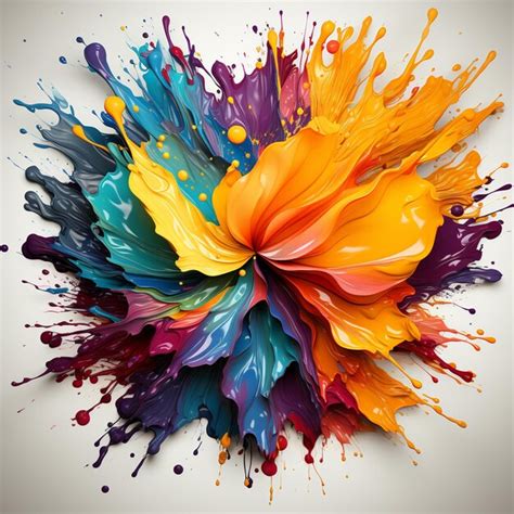 Premium Ai Image Colorful Paint Blot Vector