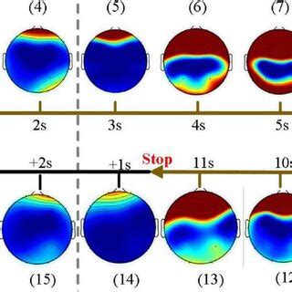 An Example Of The Topographic Distribution Of The EEG Power Color Bar