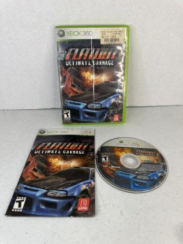 FlatOut Ultimate Carnage Microsoft Xbox 360 2007 Complete With Manual