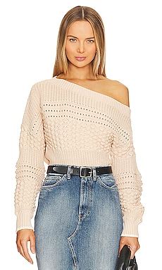 Tularosa Razon Off Shoulder Pointelle Sweater In Nude REVOLVE