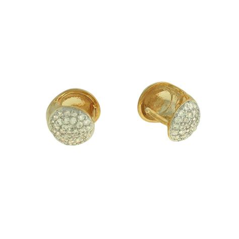 Brinco Argola Zircônia Lesprit Dourado Cristal LESPRIT BIJOUX FINAS