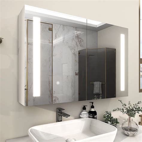 Buy X Inch Medicine Cabinet With Led Mirror K Lighted Bathroom