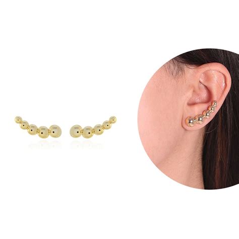 Luiza Semijoias Loja On Line BRT 6485 DO BRINCO EAR CUFF BOLA LISA