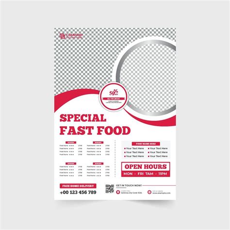 Modern Restaurant Flyer Template For Advertisement And Marketing Food