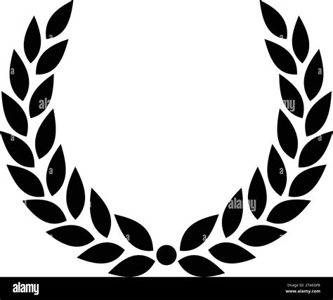 Classic Round Decorative Laurel Wreath Element Vector Isolated On