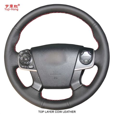 Yuji Hong Funda De Cuero Genuino Para Volante De Coche Cubierta Cosida