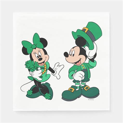 Happy St Patrick S Day From Mickey And Minnie Mouse This Cute Graphic