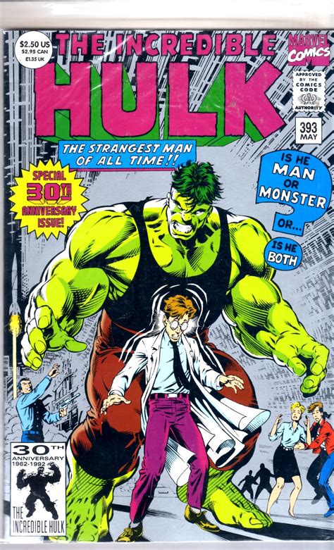 Marvel Comics INCREDIBLE HULK 393 30TH ANNIVERSARY ISSUE 1992