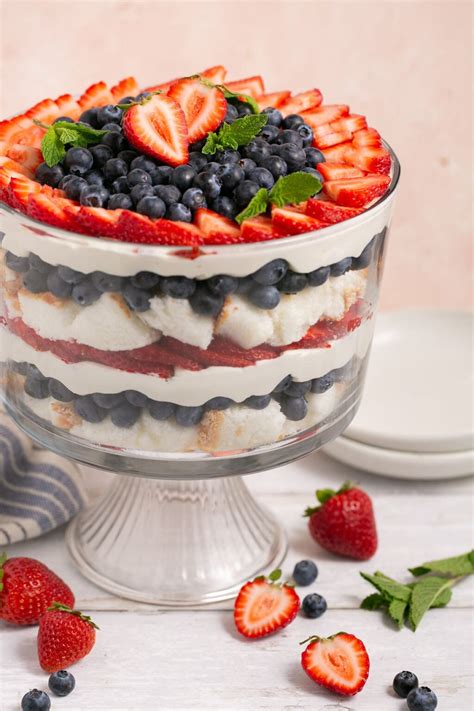 Gluten Free Strawberry Angel Food Cake Trifle Dessert