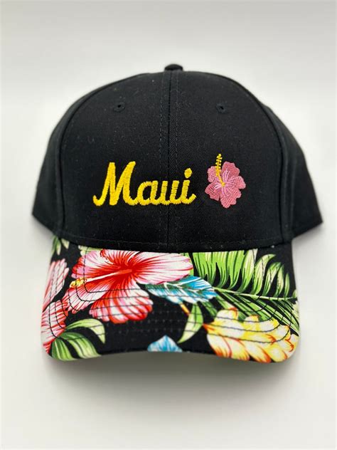 Maui Hat Hibiscus Embroidery Design Maui Hibiscus Snapback Hat Etsy