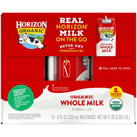 Buy Horizon Organic Whole Shelf Stable Milk Boxes Oz Count