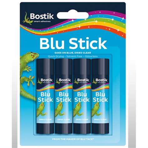 Bostik Blu Glue Stick 4pk Go International Uk