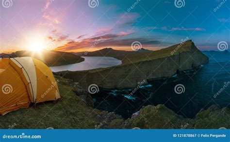 Outdoor camping cliff stock image. Image of landscape - 121878867