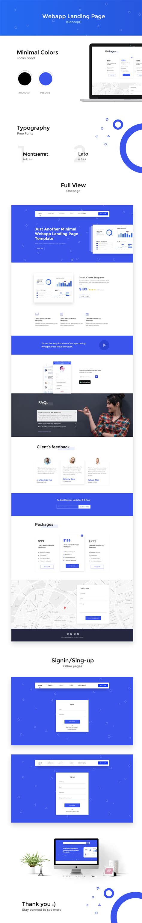 Web App Landing Page Template on Behance