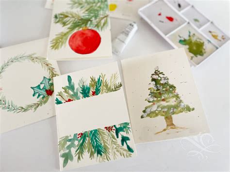 How To Make Watercolor Christmas Cards Easily A Well Purposed Woman