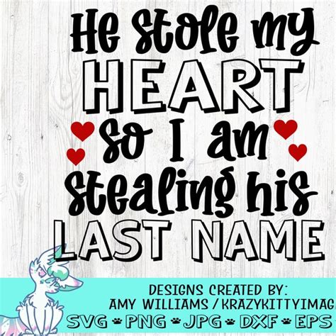 He Stole My Heart Etsy