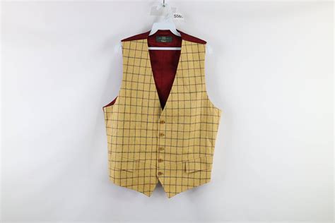 Vintage Vintage 90s Orvis Plaid Button Suit Vest Jacket Usa Grailed