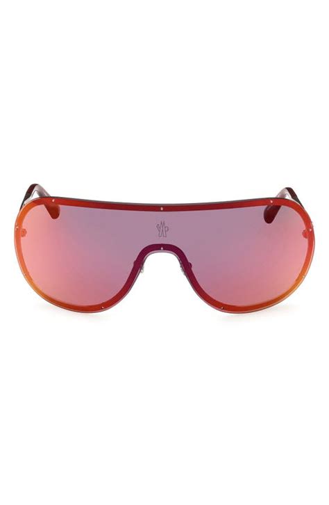 Moncler Avionn Shield Sunglasses In Bordeaux Mirror Modesens