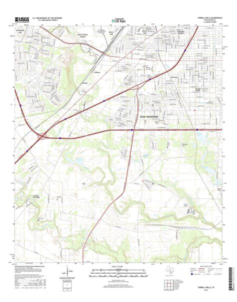 Mytopo Terrell Wells, Texas Usgs Quad Topo Map - Terrell Texas Map | Printable Maps