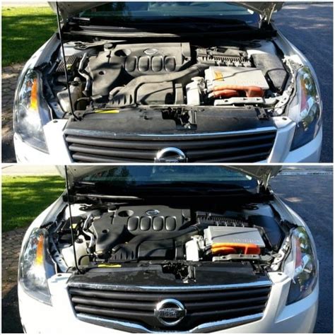 2009 Nissan Altima Hybrid Engine Bay Detail Service Before And Car