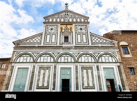 Florenz Italien November Fassade Der Basilika San Miniato