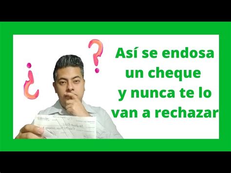 C Mo Endosar Un Cheque Banamex Gu A Paso A Paso Con Datos Requeridos