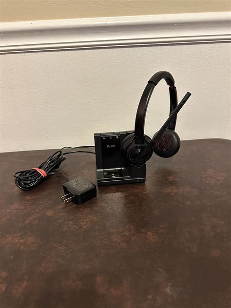 Plantronics Poly Savi W8220 8220 Dect Stereo Wireless Headset W8200b Base Ebay