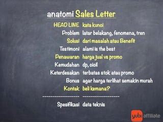 Anatomi Sales Letter Yang Menjual Ppt