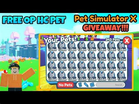 Pet Simulator X Live Stream Free Op Hardcore Pet Giveaway Roblox