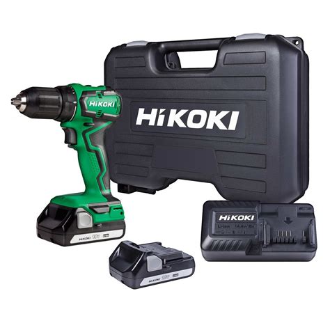 Hikoki 18v Compact 13mm Brushless Driver Drill With 15ah Battery Kit