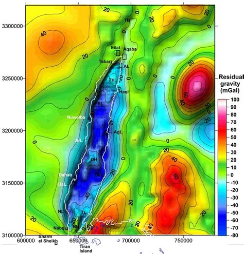 Residual Gravity Anomaly Map Of The Study Area After Removing The